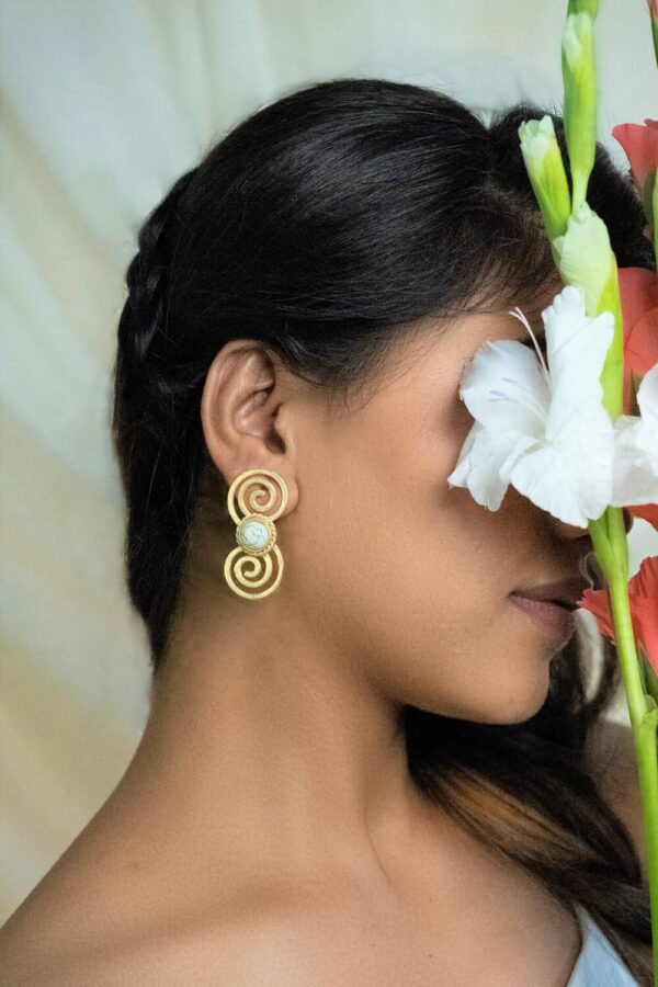 Swirly Howlite Earrings