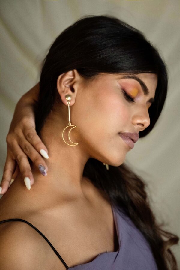 Moon & Star Dangle Earrings