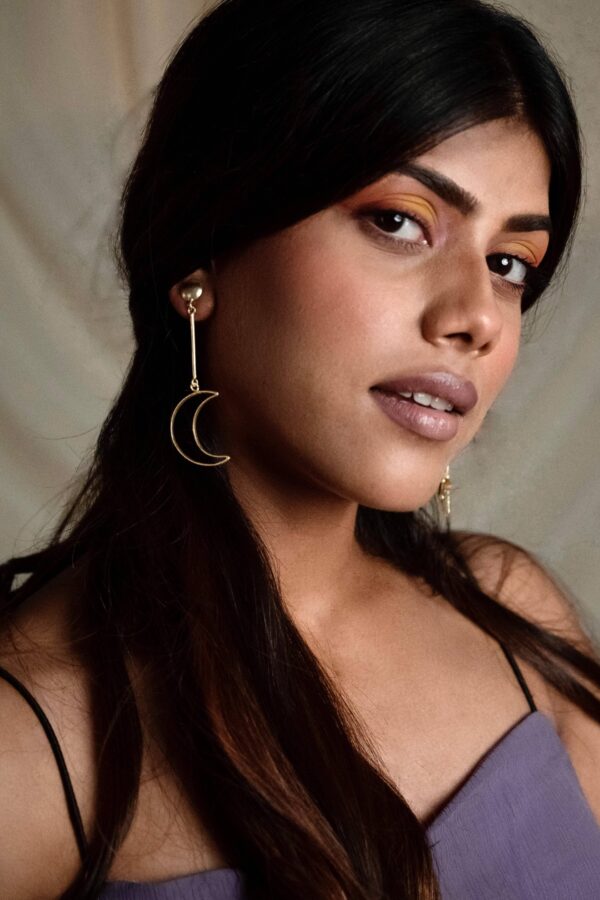 Moon & Star Dangle Earrings - Image 4